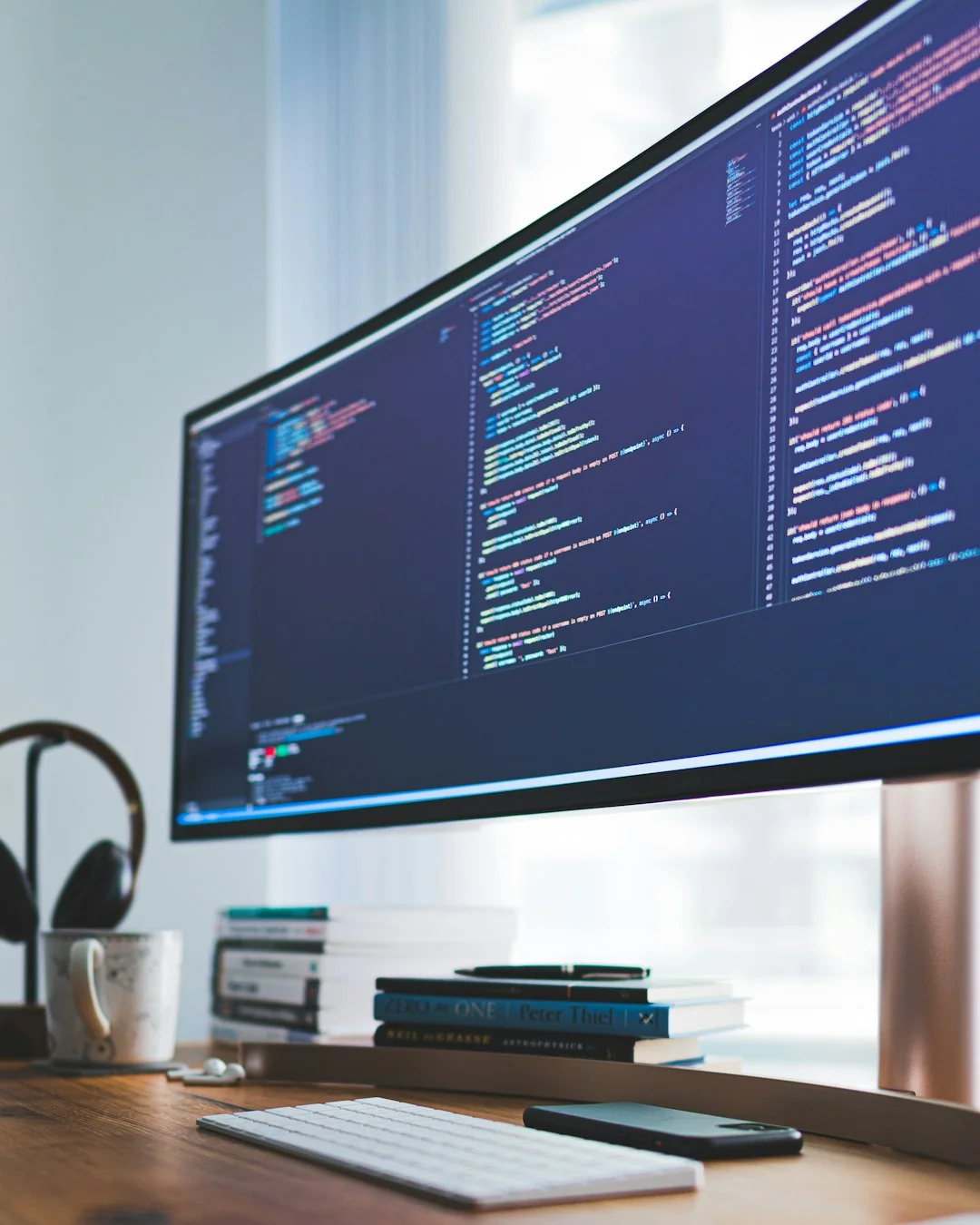 OpenAI Website with Introduction to ChatGPT on Computer Monitor